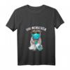Damen Mops lustiges Hund Iiih Menschen trägt Gesichtsmaske T-Shirt mit V-Ausschnitt – Humorvolles Masken-Design für Hundeliebhaber