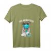 Damen Mops lustiges Hund Iiih Menschen trägt Gesichtsmaske T-Shirt mit V-Ausschnitt – Humorvolles Masken-Design für Hundeliebhaber