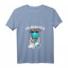 Damen Mops lustiges Hund Iiih Menschen trägt Gesichtsmaske T-Shirt mit V-Ausschnitt – Humorvolles Masken-Design für Hundeliebhaber