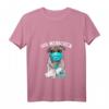 Damen Mops lustiges Hund Iiih Menschen trägt Gesichtsmaske T-Shirt mit V-Ausschnitt – Humorvolles Masken-Design für Hundeliebhaber