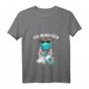 Damen Mops lustiges Hund Iiih Menschen trägt Gesichtsmaske T-Shirt mit V-Ausschnitt – Humorvolles Masken-Design für Hundeliebhaber