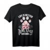 Hunde Motive für Hunde Mamas - Life IS Better With Dogs T-Shirt für Frauen, Trendiges Dog Mom Shirt