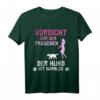 Damen Vorsicht Vor Dem Frauchen Hund Ist Harmlos T-Shirt - Lustiges Geschenk für Hundeliebhaberinnen zu Weihnachten, Geburtstag & Muttertag