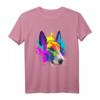 Splash Art Bullterrier Hundehalter Geschenkidee - Lustiges farbenfrohes Hunde T-Shirt für Hundeliebhaber, Hundehalter & Hundetreffen