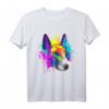 Splash Art Bullterrier Hundehalter Geschenkidee - Lustiges farbenfrohes Hunde T-Shirt für Hundeliebhaber, Hundehalter & Hundetreffen