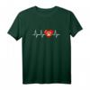 Süße Hundepfote Hunde Herzschlag Herzfrequenz T-Shirt für Hundebesitzer – Perfektes Geschenk für Frauchen, Herrchen & Hundeliebhaber