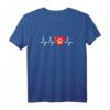 Süße Hundepfote Hunde Herzschlag Herzfrequenz T-Shirt für Hundebesitzer – Perfektes Geschenk für Frauchen, Herrchen & Hundeliebhaber