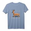 Die Mit Dem Dackel Spricht I Dachshund Hunde Sprüche T-Shirt - Lustiges Hundemotiv für Dackelliebhaber und Hundefans als Geschenk