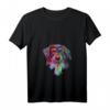 Damen Splash Hund Hovawart T-Shirt mit V-Ausschnitt – Buntes Design, Perfekt für Hovawart Fans & Hundebesitzerinnen als Geschenk