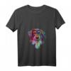 Damen Splash Hund Hovawart T-Shirt mit V-Ausschnitt – Buntes Design, Perfekt für Hovawart Fans & Hundebesitzerinnen als Geschenk