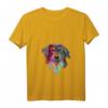 Damen Splash Hund Hovawart T-Shirt mit V-Ausschnitt – Buntes Design, Perfekt für Hovawart Fans & Hundebesitzerinnen als Geschenk
