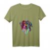 Damen Splash Hund Hovawart T-Shirt mit V-Ausschnitt – Buntes Design, Perfekt für Hovawart Fans & Hundebesitzerinnen als Geschenk