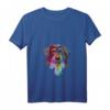 Damen Splash Hund Hovawart T-Shirt mit V-Ausschnitt – Buntes Design, Perfekt für Hovawart Fans & Hundebesitzerinnen als Geschenk