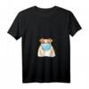 Damen Hund mit Mundschutz lustige Hundemaske Gesichtsmaske T-Shirt mit V-Ausschnitt – Trendiges Tierliebhaber-Modeaccessoire