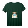 Damen Hund mit Mundschutz lustige Hundemaske Gesichtsmaske T-Shirt mit V-Ausschnitt – Trendiges Tierliebhaber-Modeaccessoire