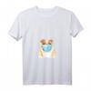 Damen Hund mit Mundschutz lustige Hundemaske Gesichtsmaske T-Shirt mit V-Ausschnitt – Trendiges Tierliebhaber-Modeaccessoire