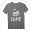 HapFrog T-Shirt - Hetz Mich Nicht Design für Männer, Frauen & Mops Liebhaber, Lustige Geburtstagskleidung