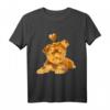 Shirt mit Yorkie Hundemotiv und Herz – Goldfigur für Hundeliebhaber, Hundemama & Hundepapa, ideales Geschenk
