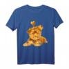 Shirt mit Yorkie Hundemotiv und Herz – Goldfigur für Hundeliebhaber, Hundemama & Hundepapa, ideales Geschenk
