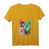Damen Splash Mudi Hund T-Shirt mit V-Ausschnitt – Buntes Hundemotiv, ideales Geschenk für Hundeliebhaber und Mudi-Fans