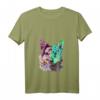 Damen Splash Mudi Hund T-Shirt mit V-Ausschnitt – Buntes Hundemotiv, ideales Geschenk für Hundeliebhaber und Mudi-Fans