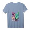 Damen Splash Mudi Hund T-Shirt mit V-Ausschnitt – Buntes Hundemotiv, ideales Geschenk für Hundeliebhaber und Mudi-Fans