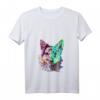 Damen Splash Mudi Hund T-Shirt mit V-Ausschnitt – Buntes Hundemotiv, ideales Geschenk für Hundeliebhaber und Mudi-Fans