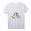 Funny Australian Cattle Dog Duo T-Shirt für Hunde Freunde - Lustiges Comic Style Hundemotiv für Hundeliebhaber, Familien & Kinder