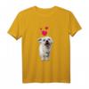 Malteser Hund und Herzen süßer weißer Welpe - Niedliches Hundemotiv T-Shirt für Hundeliebhaber und Welpenfans