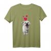 Malteser Hund und Herzen süßer weißer Welpe - Niedliches Hundemotiv T-Shirt für Hundeliebhaber und Welpenfans