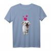 Malteser Hund und Herzen süßer weißer Welpe - Niedliches Hundemotiv T-Shirt für Hundeliebhaber und Welpenfans