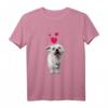 Malteser Hund und Herzen süßer weißer Welpe - Niedliches Hundemotiv T-Shirt für Hundeliebhaber und Welpenfans