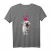 Malteser Hund und Herzen süßer weißer Welpe - Niedliches Hundemotiv T-Shirt für Hundeliebhaber und Welpenfans