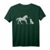 Pferde Hunde Reitstall T-Shirt – Klassisch geschnitten, doppelt genähter Saum für Tierliebhaber