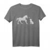 Pferde Hunde Reitstall T-Shirt – Klassisch geschnitten, doppelt genähter Saum für Tierliebhaber