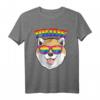 LGBTQ Pride Hund T-Shirt mit Shiba Inu und Regenbogen - Unterstütze Gleichheit bei Pride-Paraden & Events