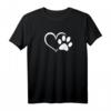 Hundebesitzer Shirt Herz mit Pfote - Das perfekte Geschenk für Herrchen und Frauchen, Damen und Herren, für jeden Hund egal welcher Rasse