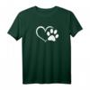 Hundebesitzer Shirt Herz mit Pfote - Das perfekte Geschenk für Herrchen und Frauchen, Damen und Herren, für jeden Hund egal welcher Rasse