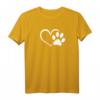 Hundebesitzer Shirt Herz mit Pfote - Das perfekte Geschenk für Herrchen und Frauchen, Damen und Herren, für jeden Hund egal welcher Rasse