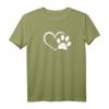 Hundebesitzer Shirt Herz mit Pfote - Das perfekte Geschenk für Herrchen und Frauchen, Damen und Herren, für jeden Hund egal welcher Rasse