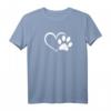 Hundebesitzer Shirt Herz mit Pfote - Das perfekte Geschenk für Herrchen und Frauchen, Damen und Herren, für jeden Hund egal welcher Rasse