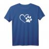 Hundebesitzer Shirt Herz mit Pfote - Das perfekte Geschenk für Herrchen und Frauchen, Damen und Herren, für jeden Hund egal welcher Rasse