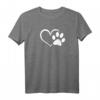 Hundebesitzer Shirt Herz mit Pfote - Das perfekte Geschenk für Herrchen und Frauchen, Damen und Herren, für jeden Hund egal welcher Rasse