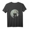Samojede Hund Motiv im Vollmond - Lustiges Hundeliebhaber T-Shirt für Gassi gehen, Geburtstags- und Weihnachtsgeschenke