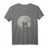 Samojede Hund Motiv im Vollmond - Lustiges Hundeliebhaber T-Shirt für Gassi gehen, Geburtstags- und Weihnachtsgeschenke