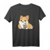 Süßes Corgi Bubble Tea T-Shirt – Niedliches Tierdesign für Corgi- und Bubble Tea-Liebhaber, perfekt für Männer und Frauen