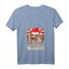 Damen Dackel mit Weihnachtsmann-Mütze Hund Weihnachten Santa Claus T-Shirt – Lustiges Festtagsoutfit für Hundeliebhaber und Weihnachtsfans