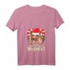 Damen Dackel mit Weihnachtsmann-Mütze Hund Weihnachten Santa Claus T-Shirt – Lustiges Festtagsoutfit für Hundeliebhaber und Weihnachtsfans