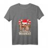 Damen Dackel mit Weihnachtsmann-Mütze Hund Weihnachten Santa Claus T-Shirt – Lustiges Festtagsoutfit für Hundeliebhaber und Weihnachtsfans