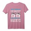 Zwei Huskies Hunde-T-Shirt für Hundeliebhaber und Husky-Fans